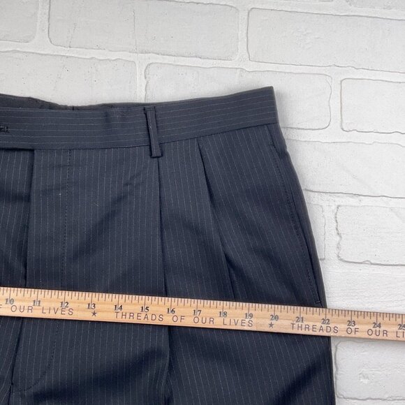 Jos A Bank Suit Men 43L 34Wx30L Black White Gordon Signature Gold Wool Classic - Picture 13 of 16